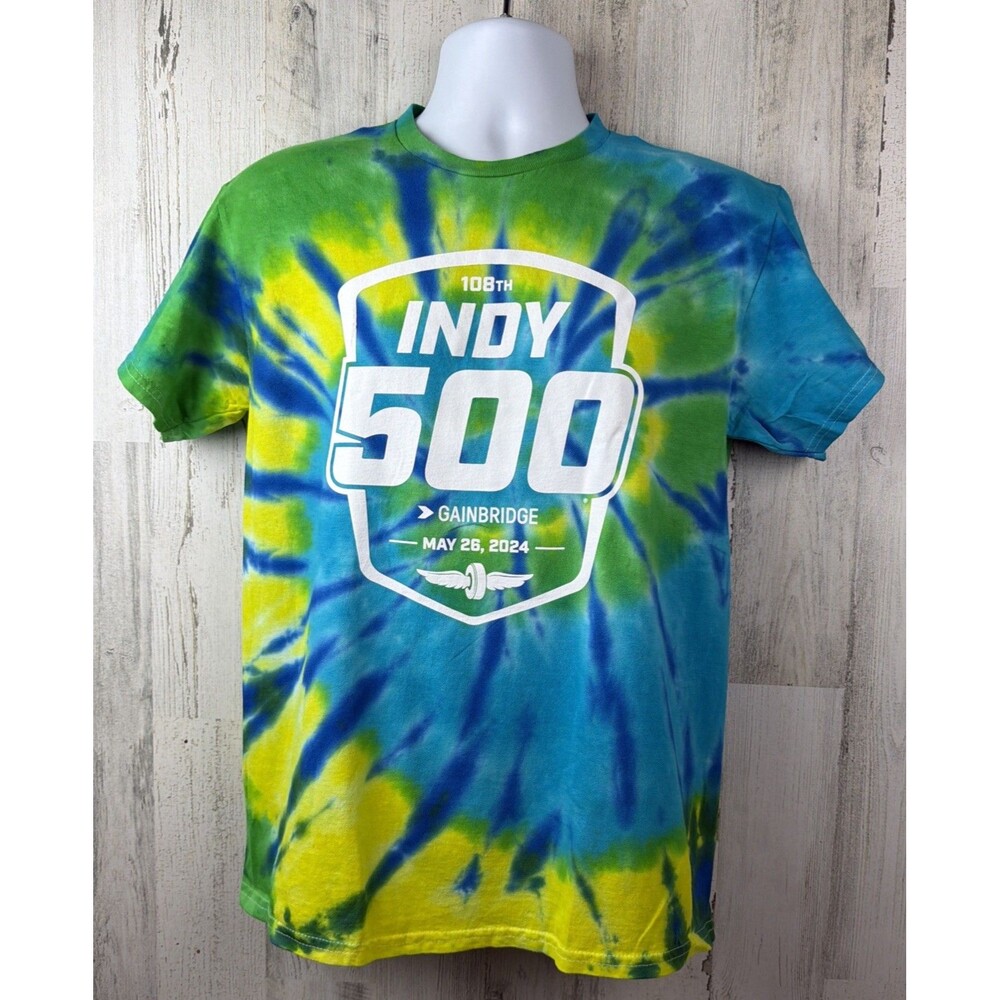 INDYCAR Racing 2024 INDY 500 Tie Dye Official Licensed T-Shirt Small